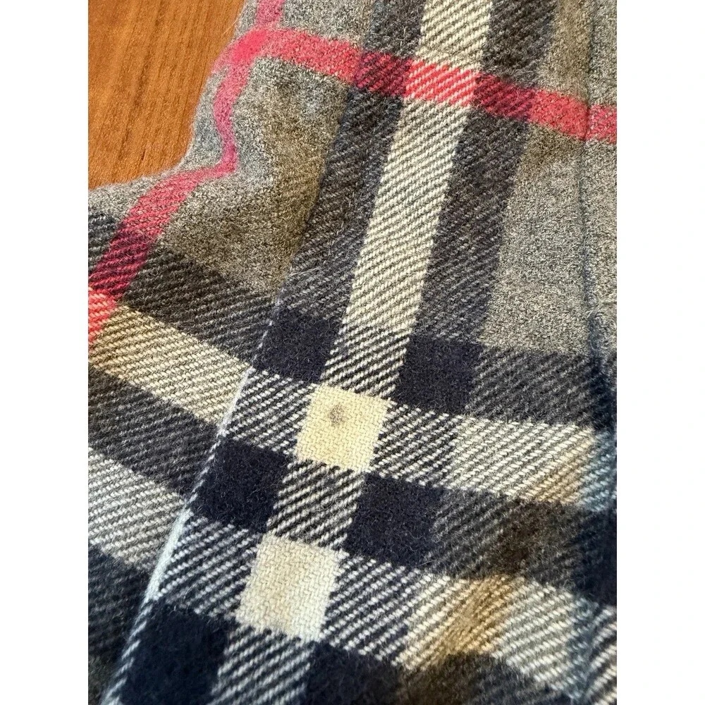 Burberry Girls Wool Novacheck plaid Gray Wrap Skirt Size 6Y